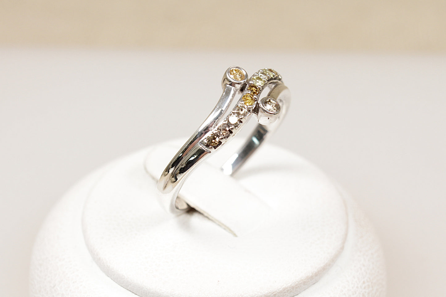 Silver Diamond Cluster Ring