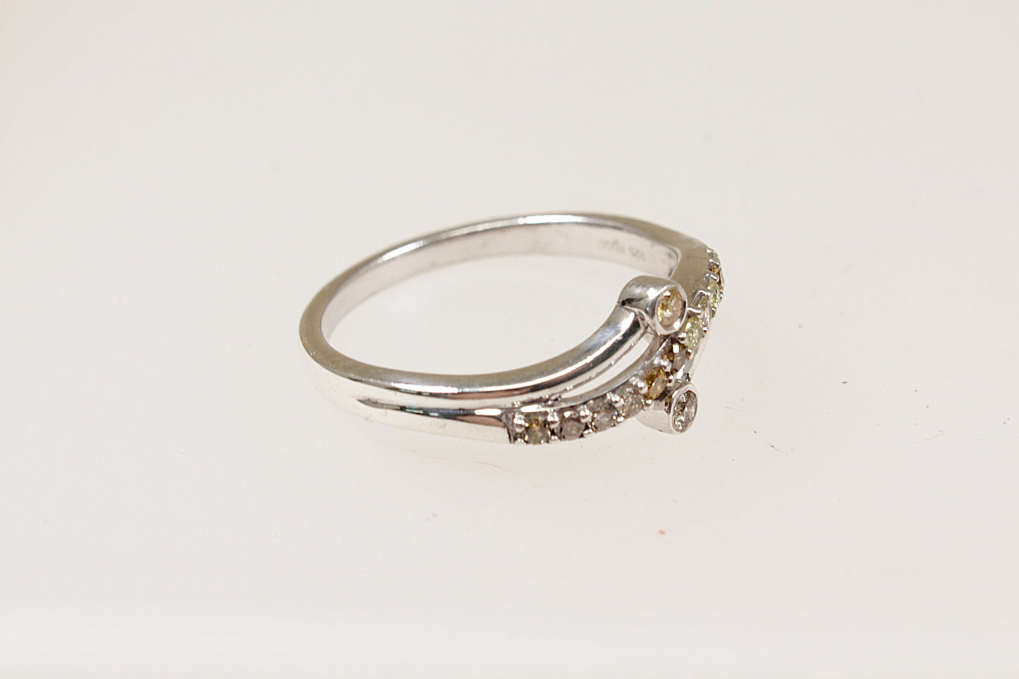 Silver Diamond Cluster Ring