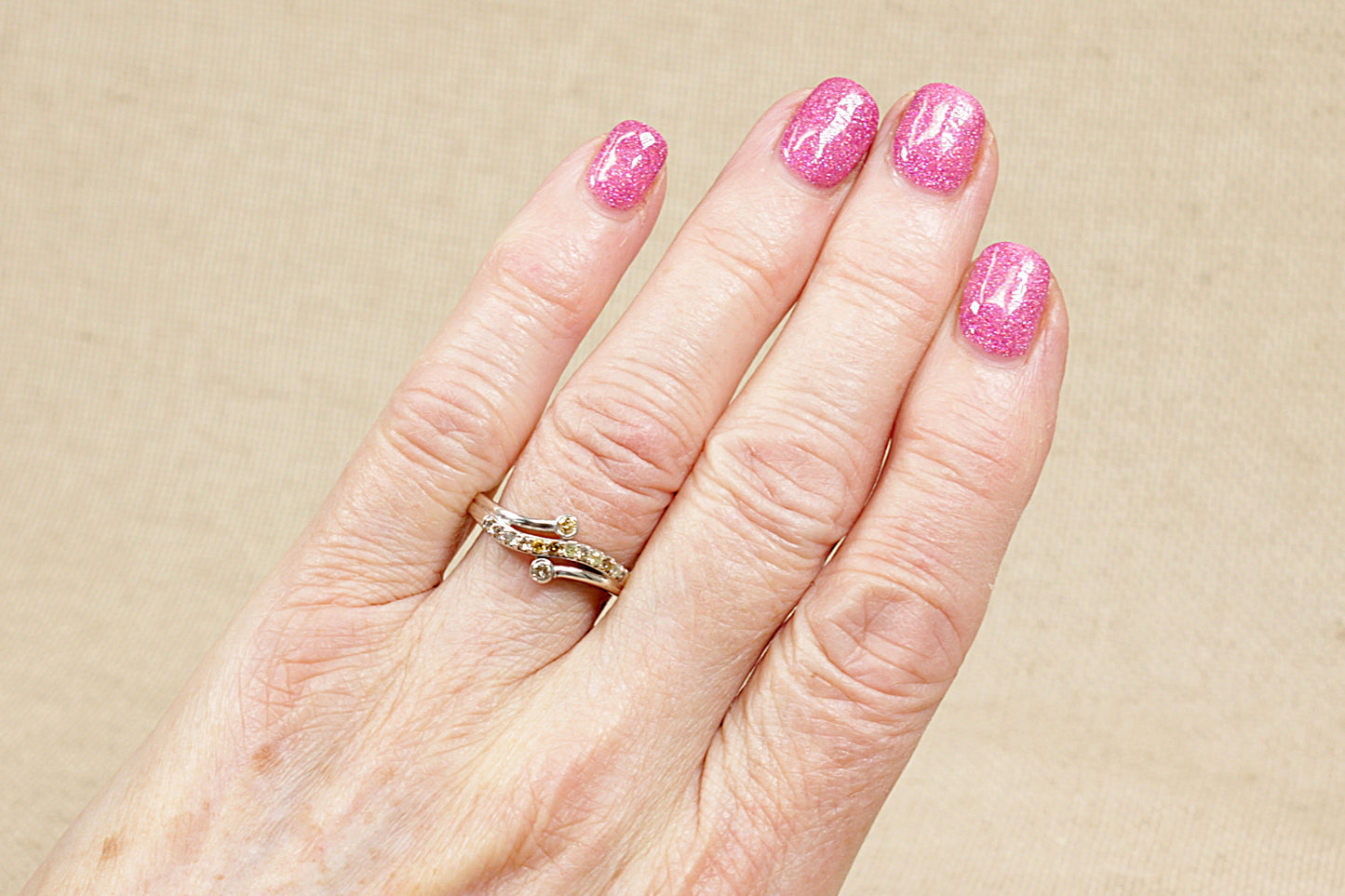 Silver Diamond Cluster Ring