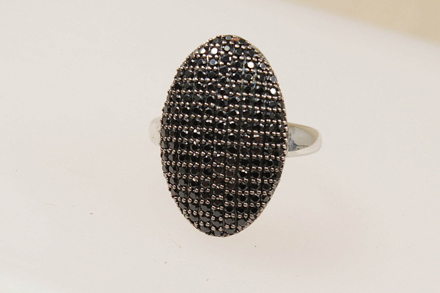 Silver Garnet Pave Cluster Ring