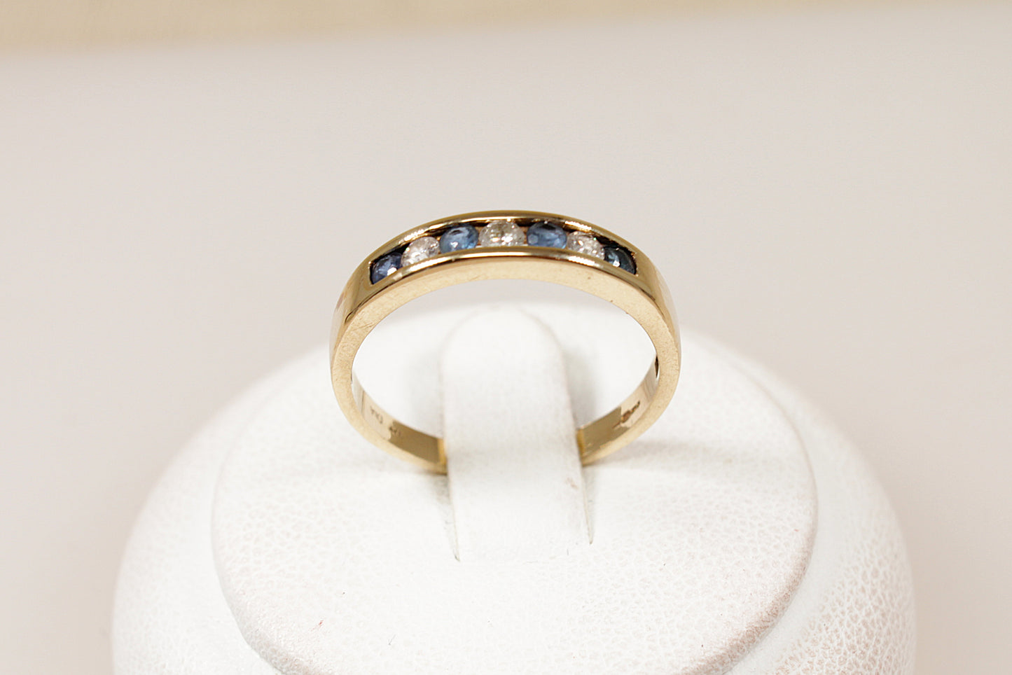 9ct Sapphire and Diamond Band Ring