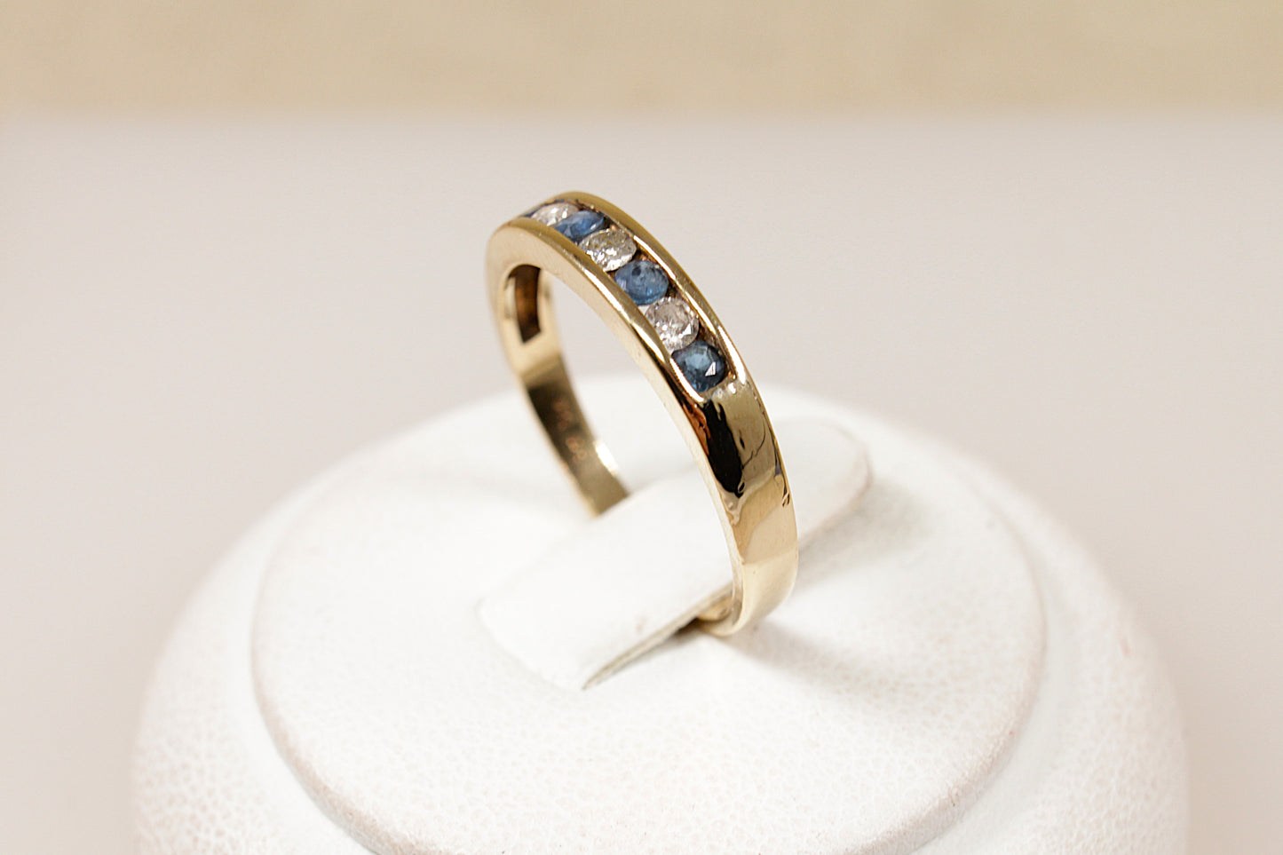 9ct Sapphire and Diamond Band Ring