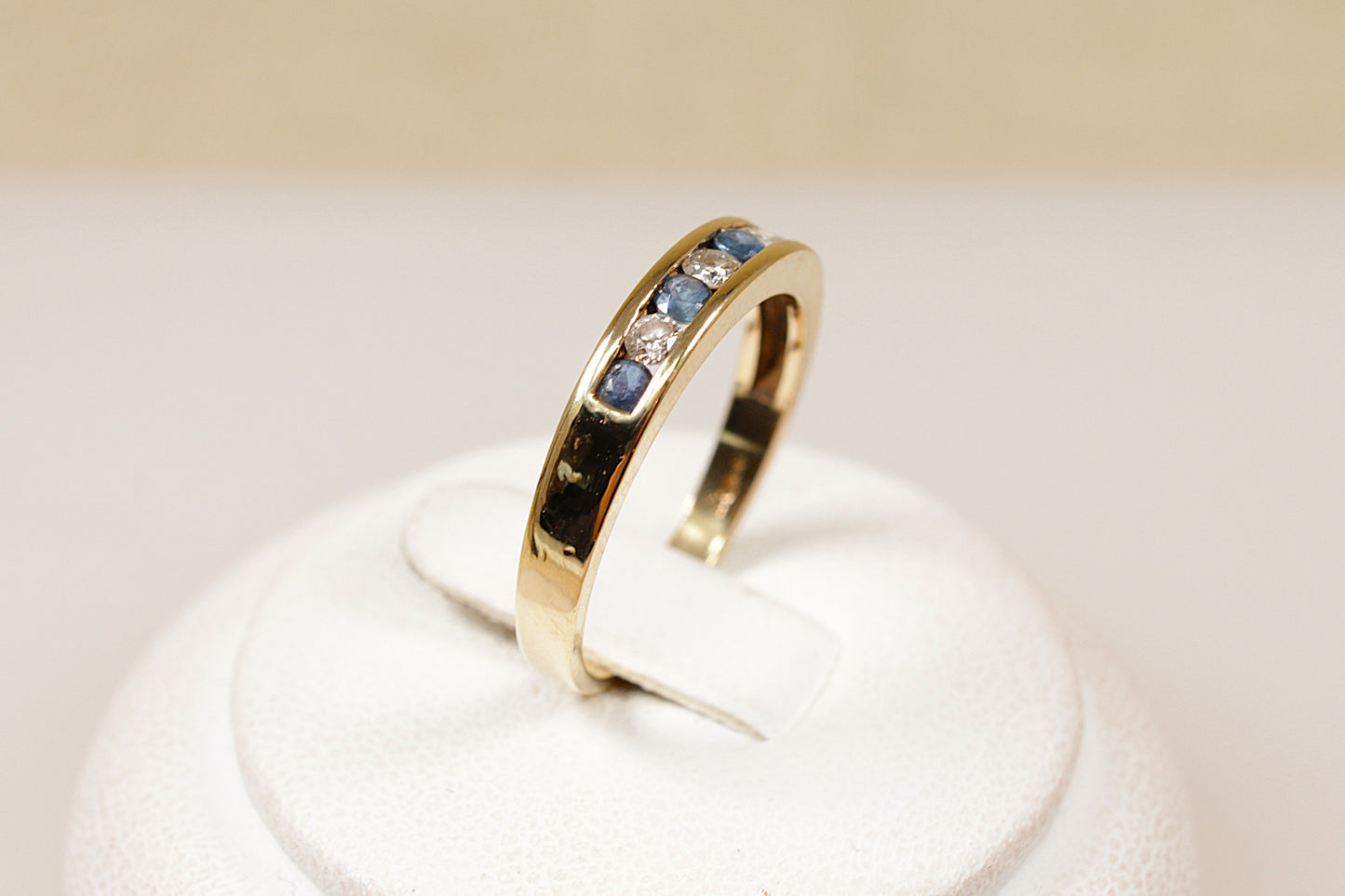 9ct Sapphire and Diamond Band Ring