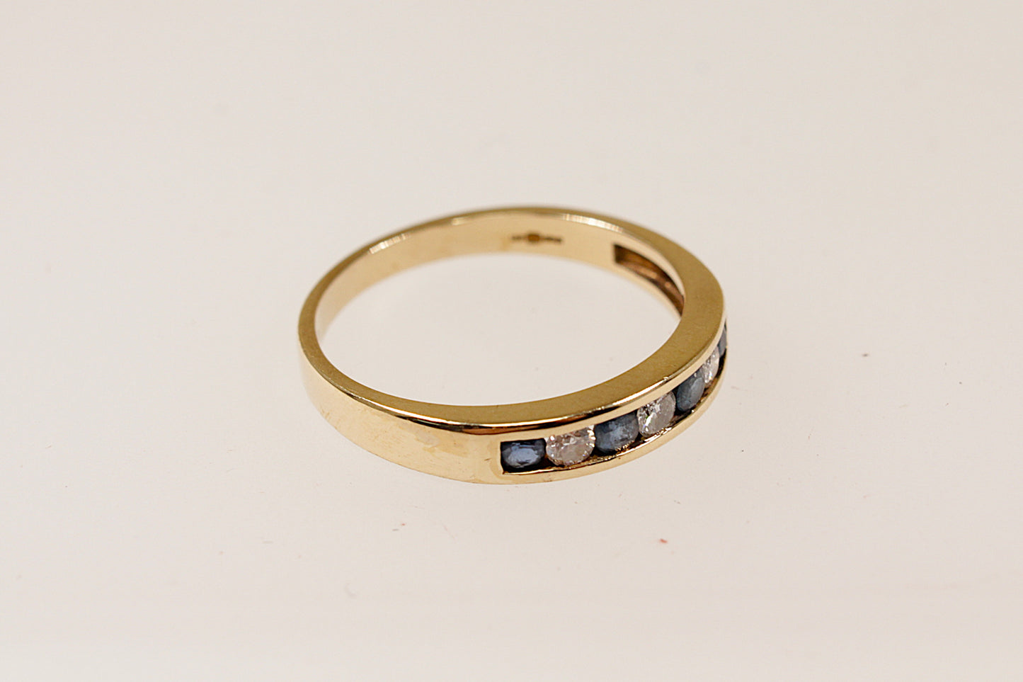 9ct Sapphire and Diamond Band Ring