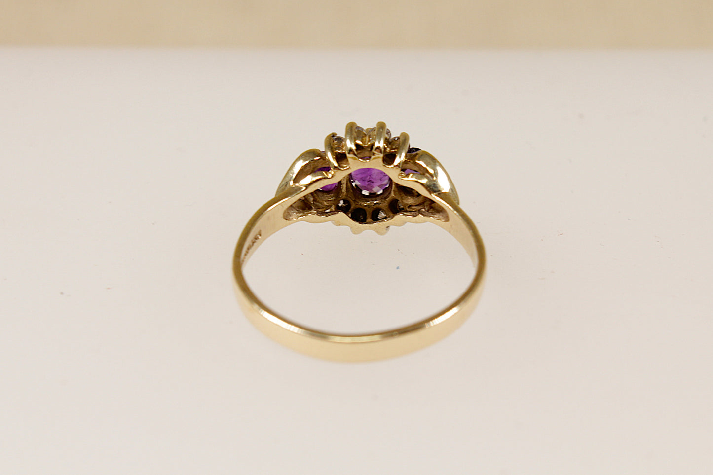 9ct Gold Amethyst Cluster Ring