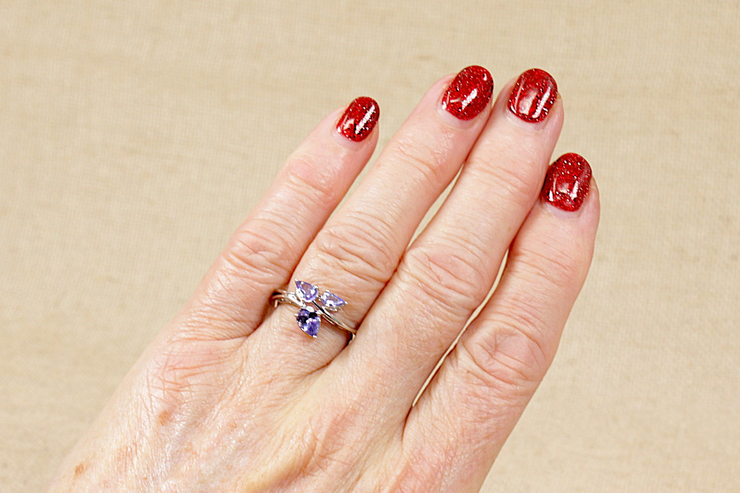 9ct White Gold Blue Iolite Ring