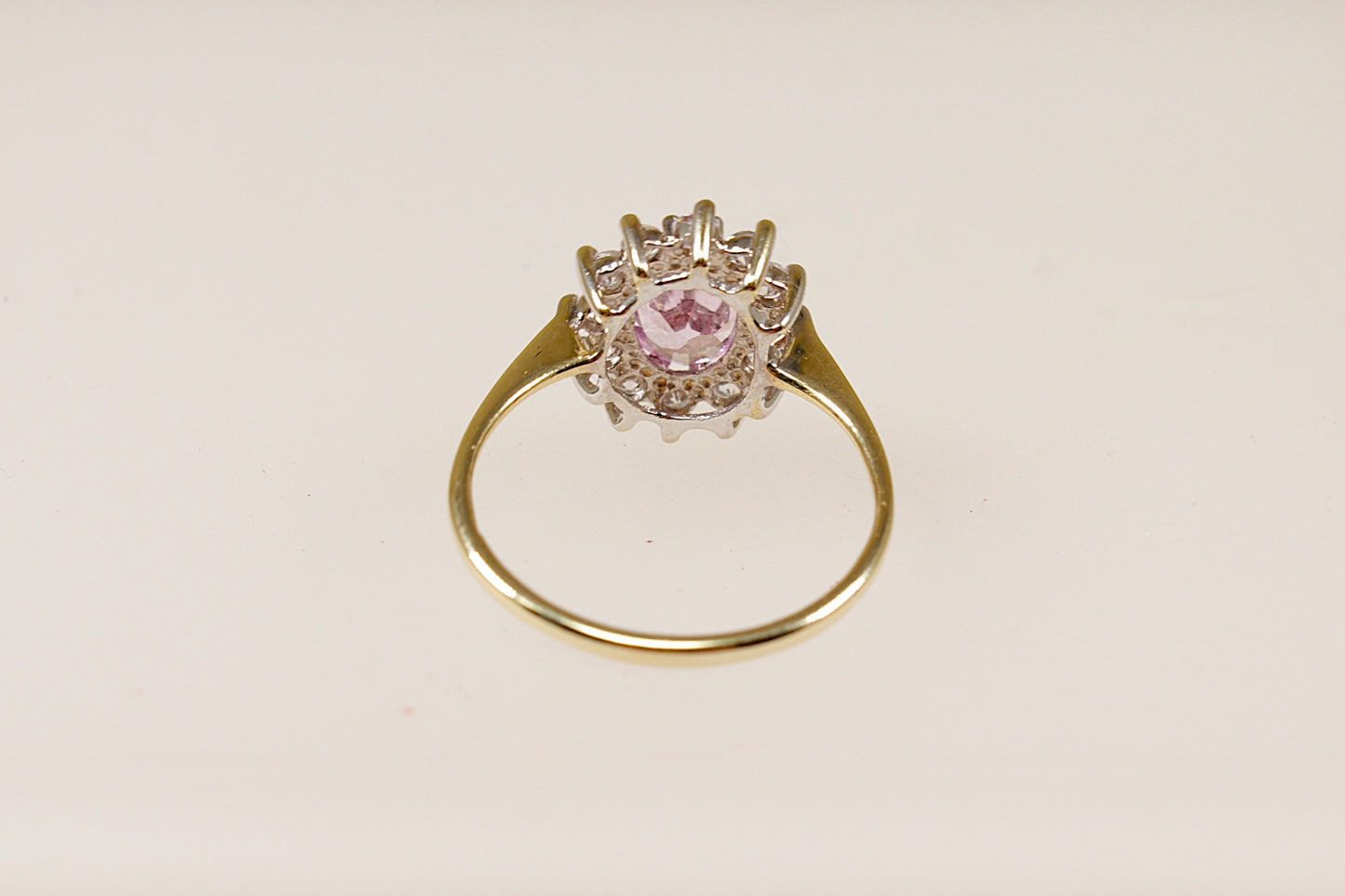 9ct Pink Sapphire Halo Ring