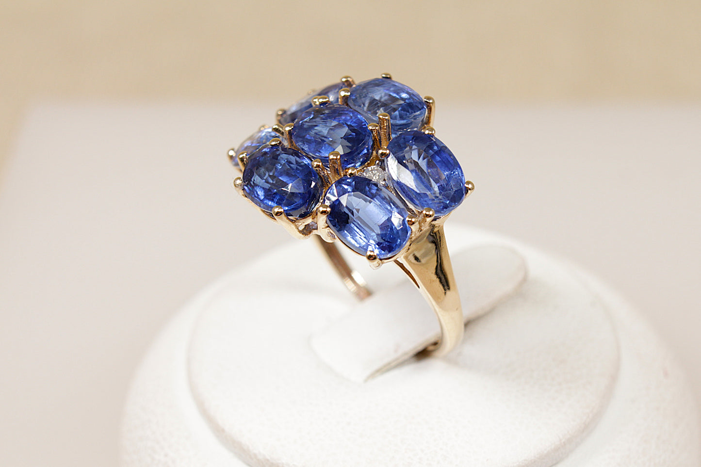 9ct London Blue Topaz Cluster Ring