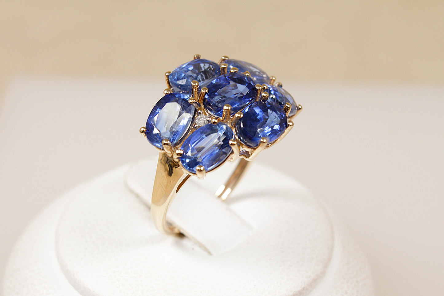 9ct London Blue Topaz Cluster Ring