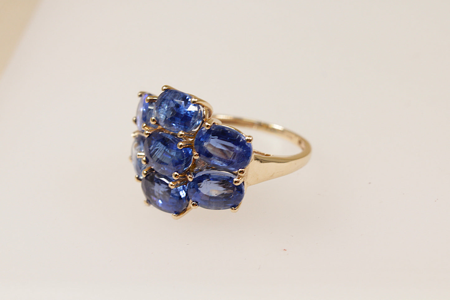 9ct London Blue Topaz Cluster Ring