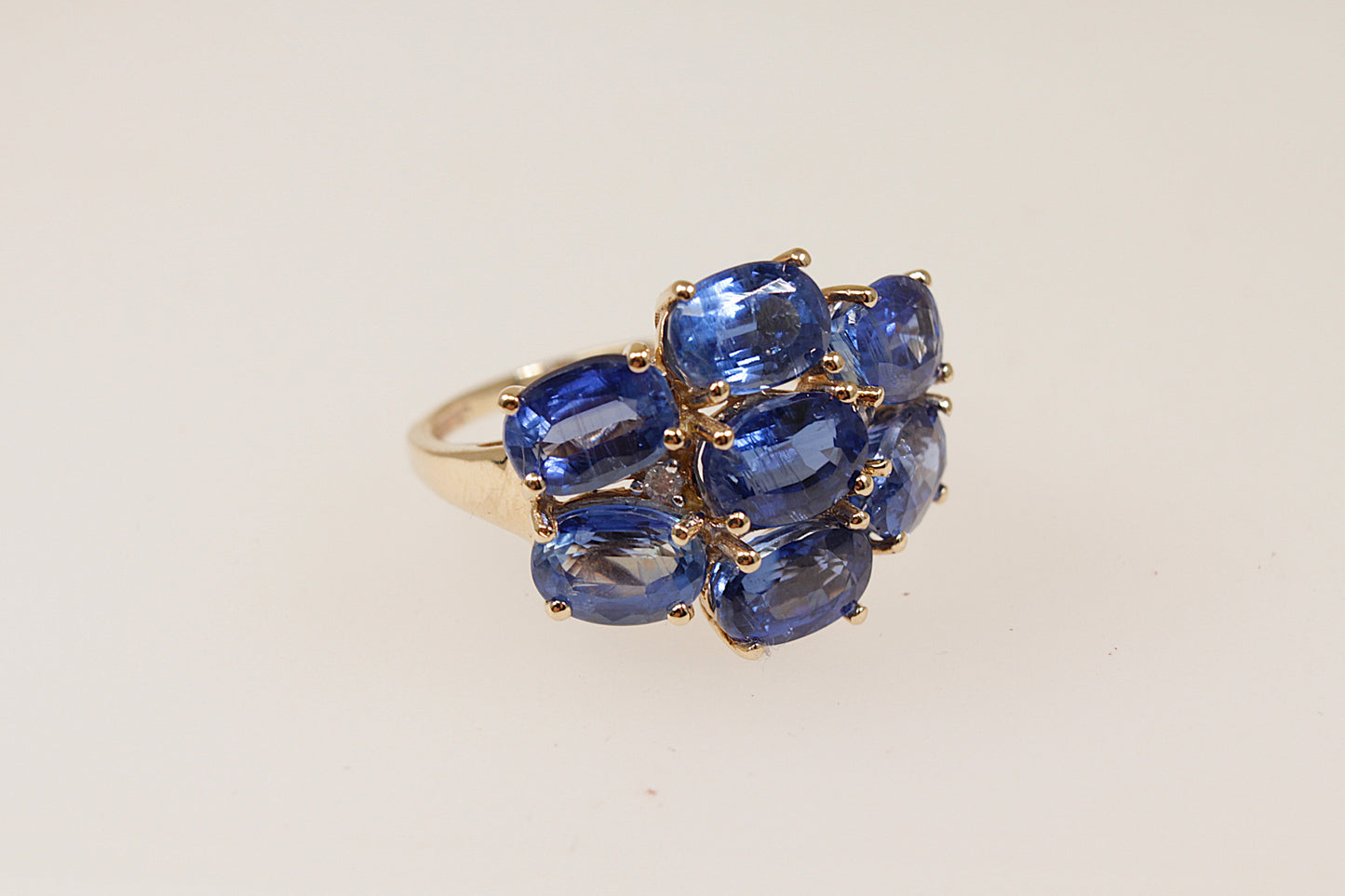 9ct London Blue Topaz Cluster Ring