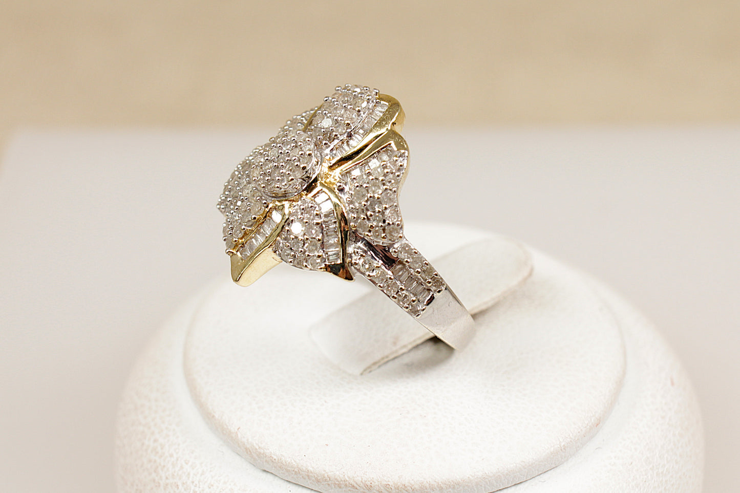 9ct Diamond Cluster Statement Ring