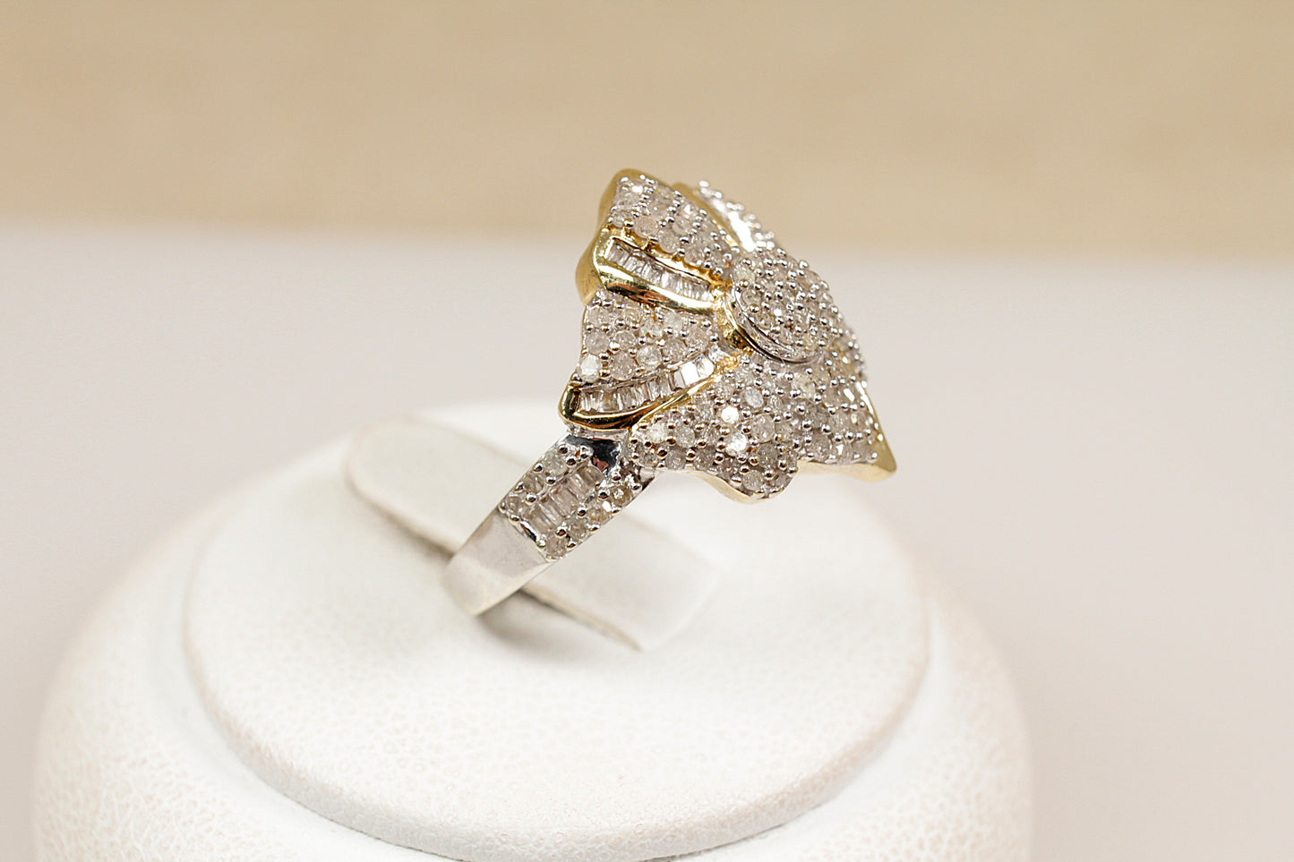 9ct Diamond Cluster Statement Ring