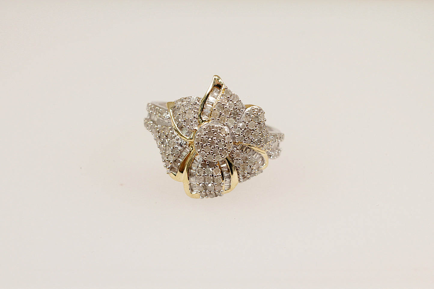9ct Diamond Cluster Statement Ring
