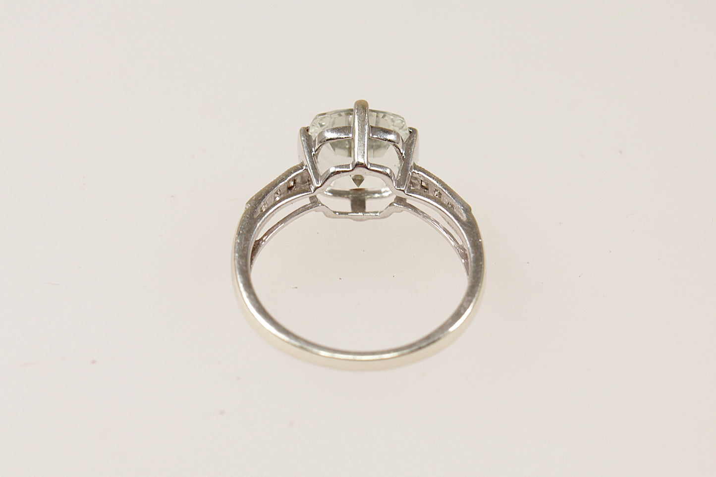 9ct White Gold Citrine and Diamond Ring