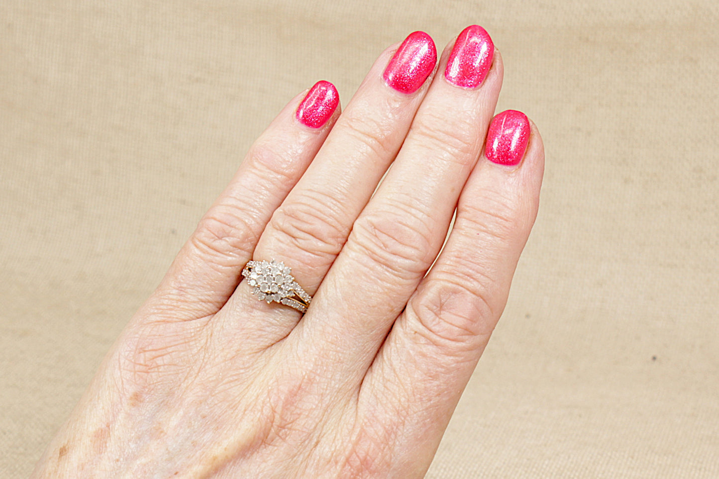 9ct Diamond Cluster Ring