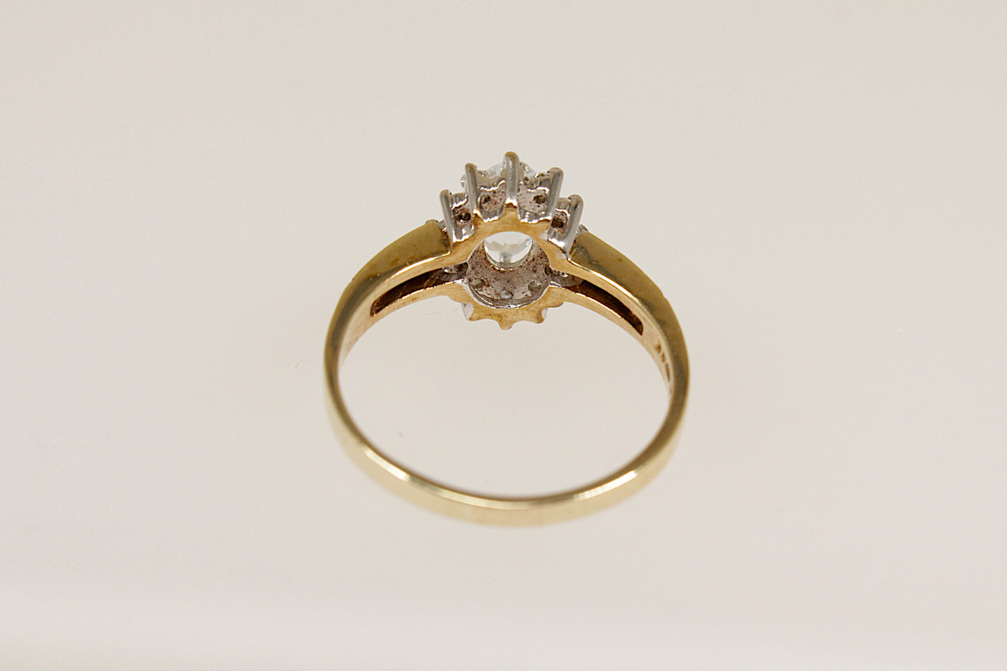 9ct Aquamarine and Diamond Halo Ring