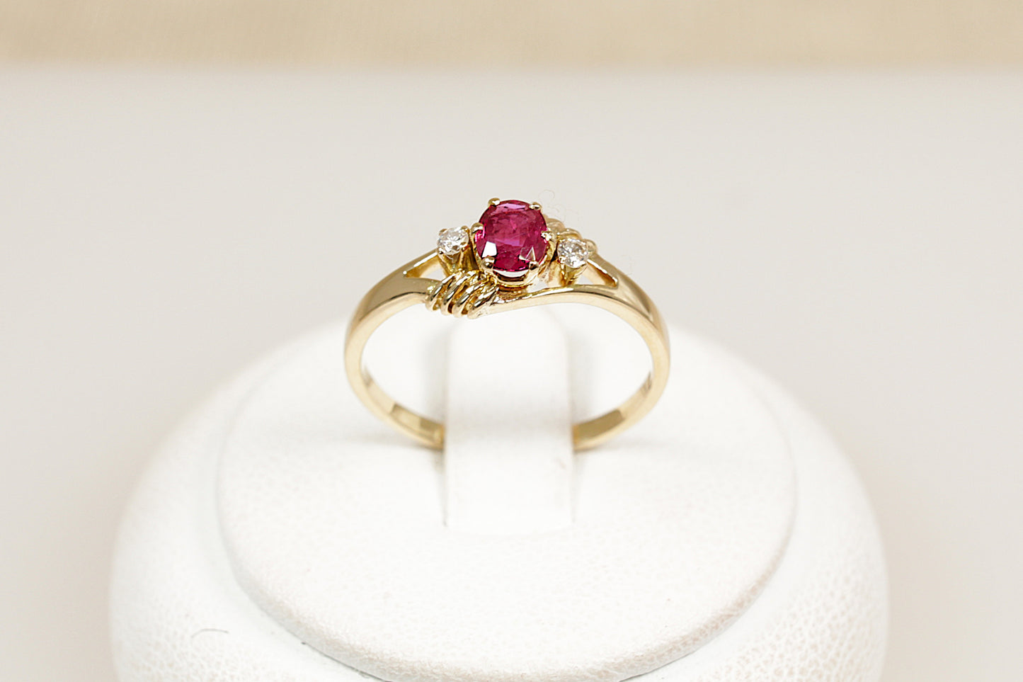 18ct Ruby & Diamond Trilogy Ring