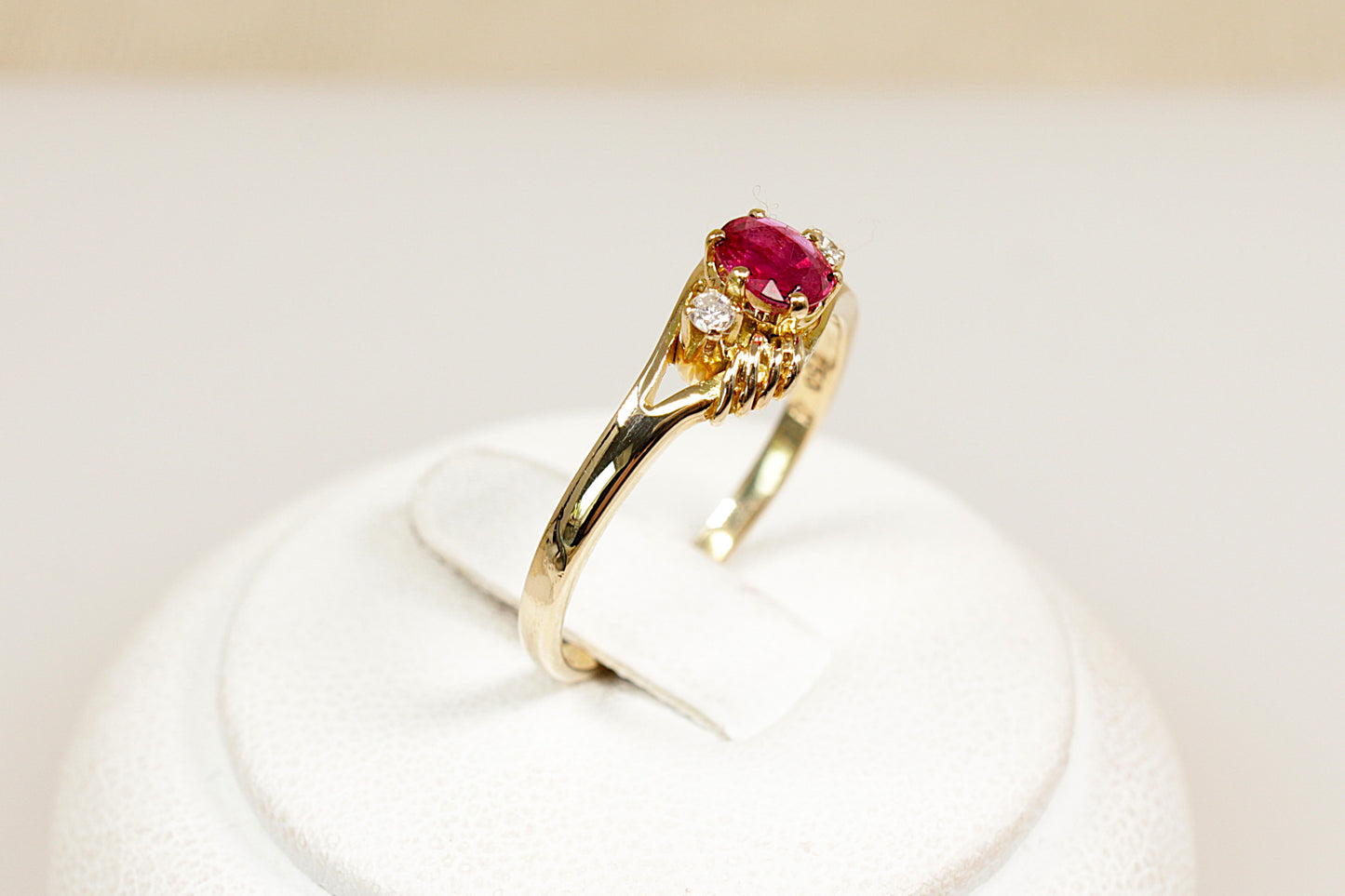 18ct Ruby & Diamond Trilogy Ring