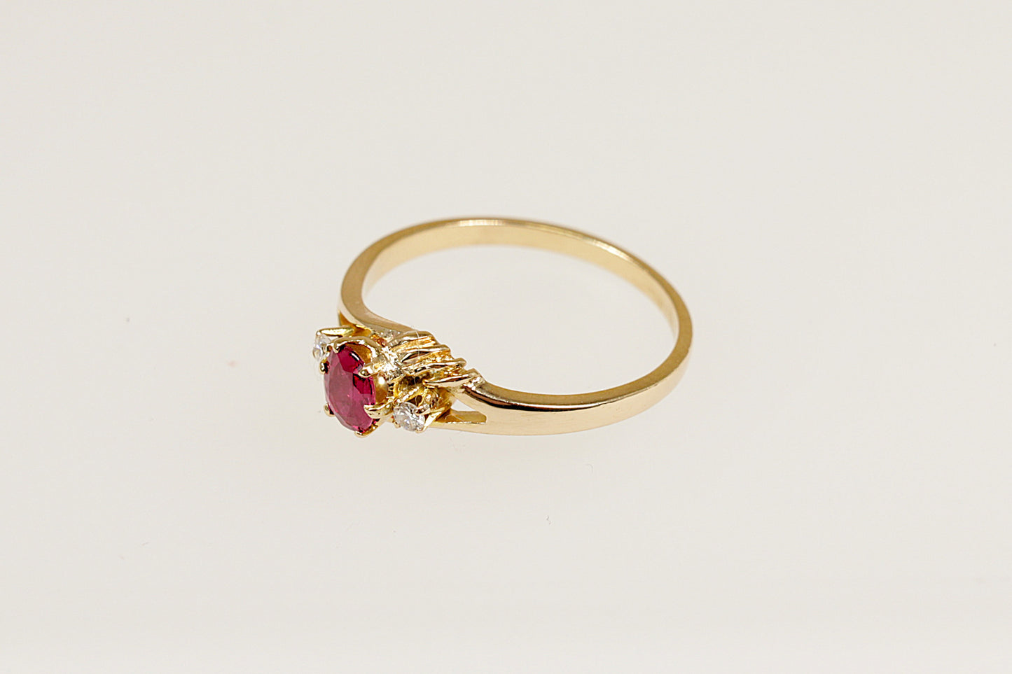 18ct Ruby & Diamond Trilogy Ring