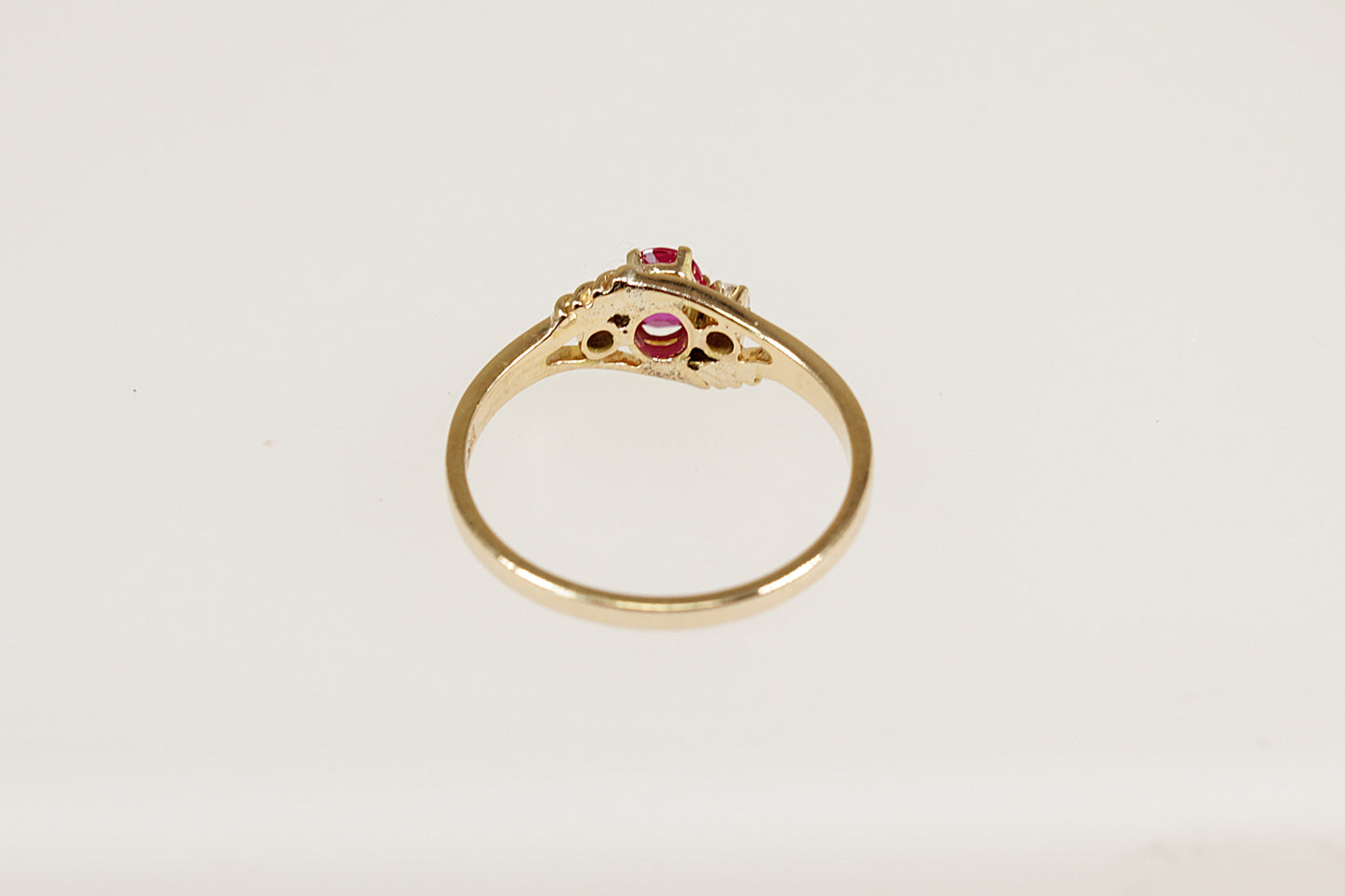18ct Ruby & Diamond Trilogy Ring