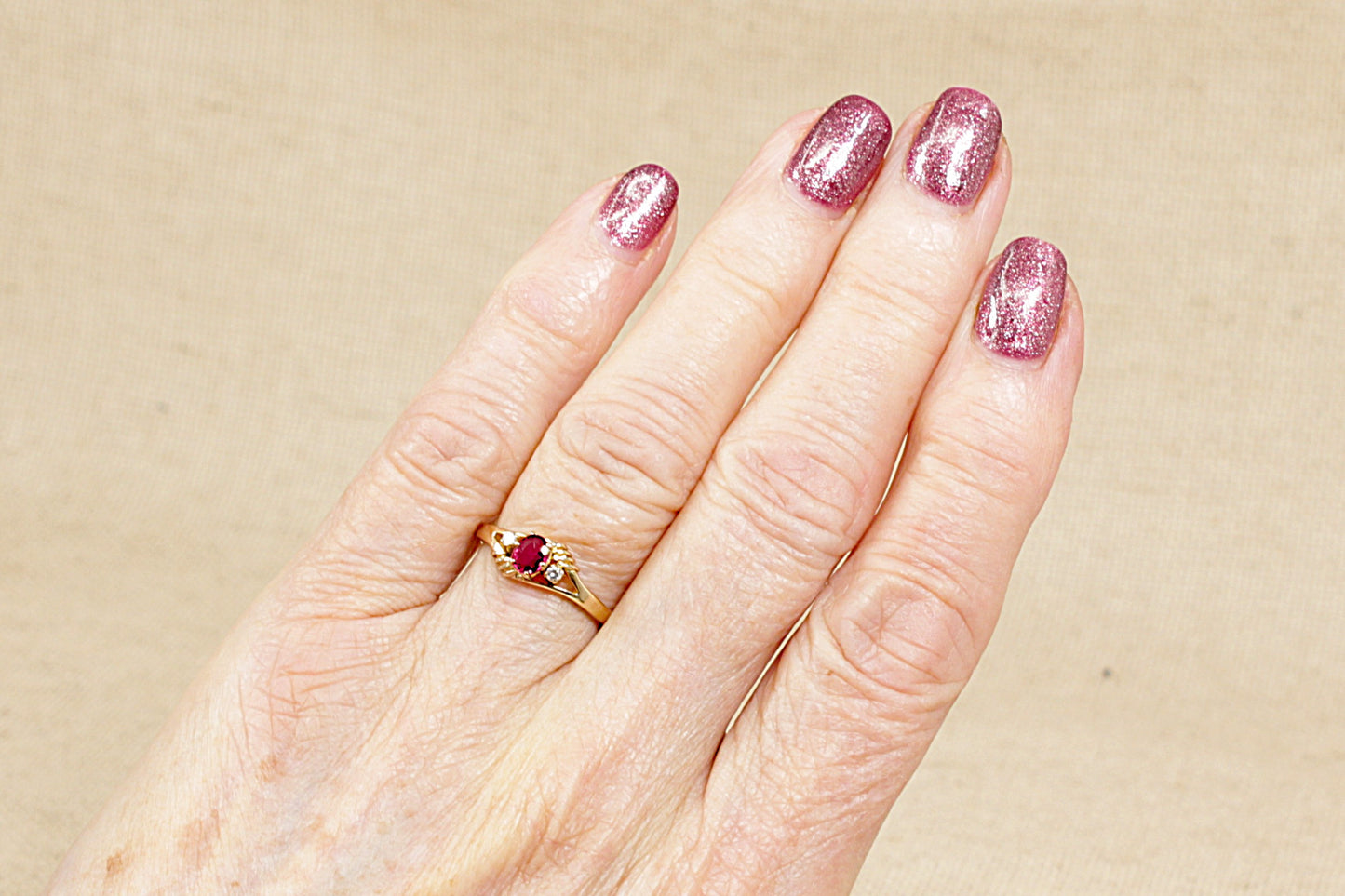 18ct Ruby & Diamond Trilogy Ring
