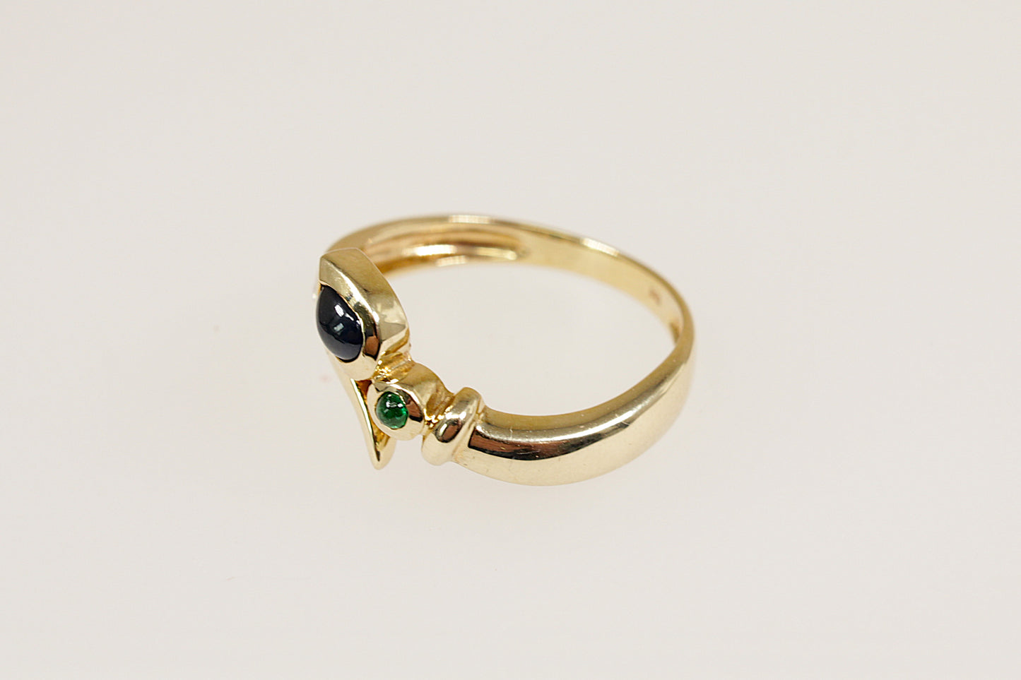 14ct Sapphire, Emerald & Diamond Ring