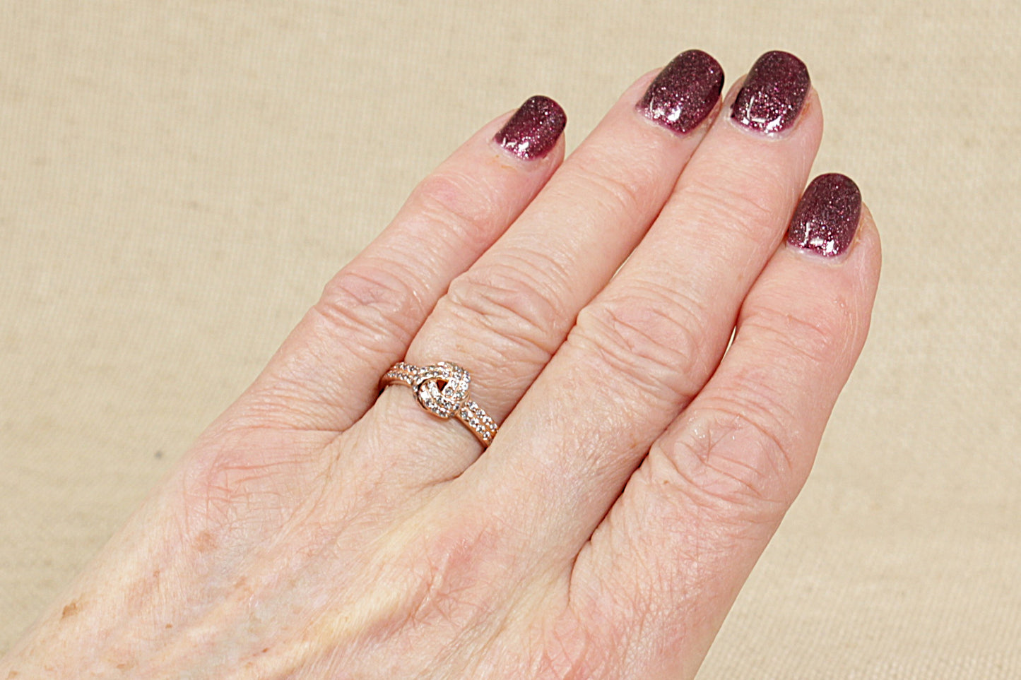 A Pretty Silver Gilt Pandora Ring