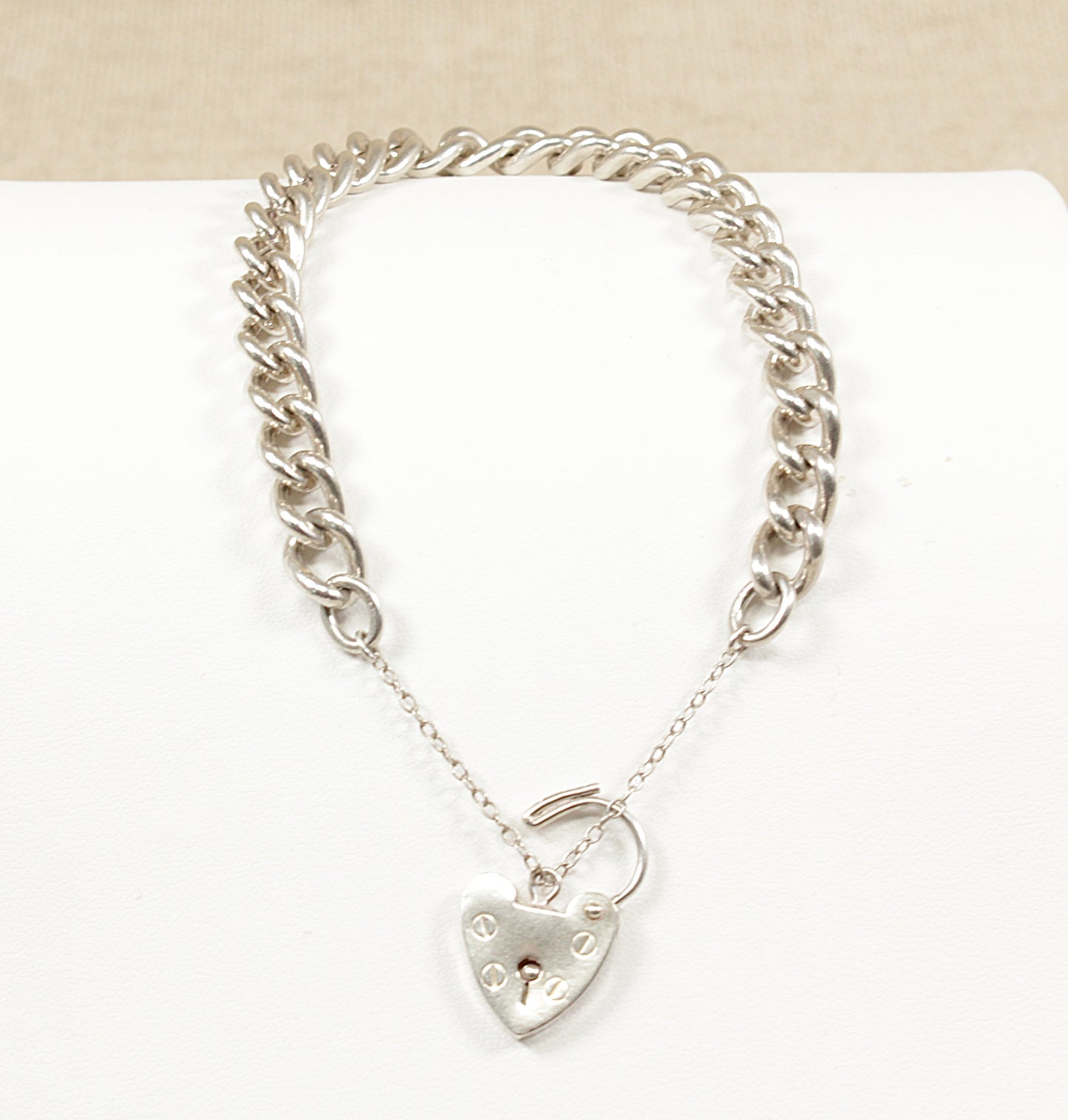 Vintage Silver Curb Link Bracelet