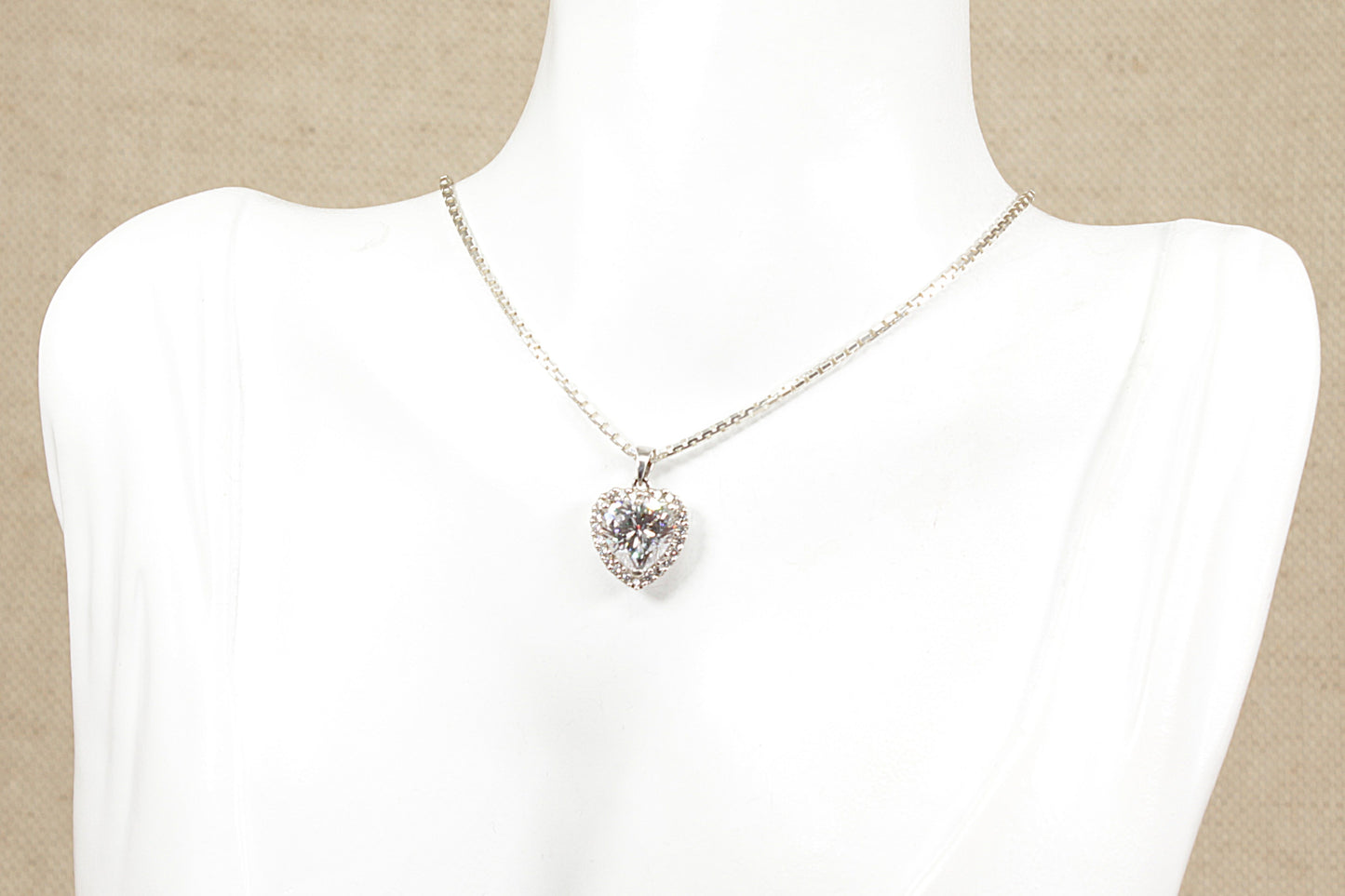 Silver Heart Pendant Necklace