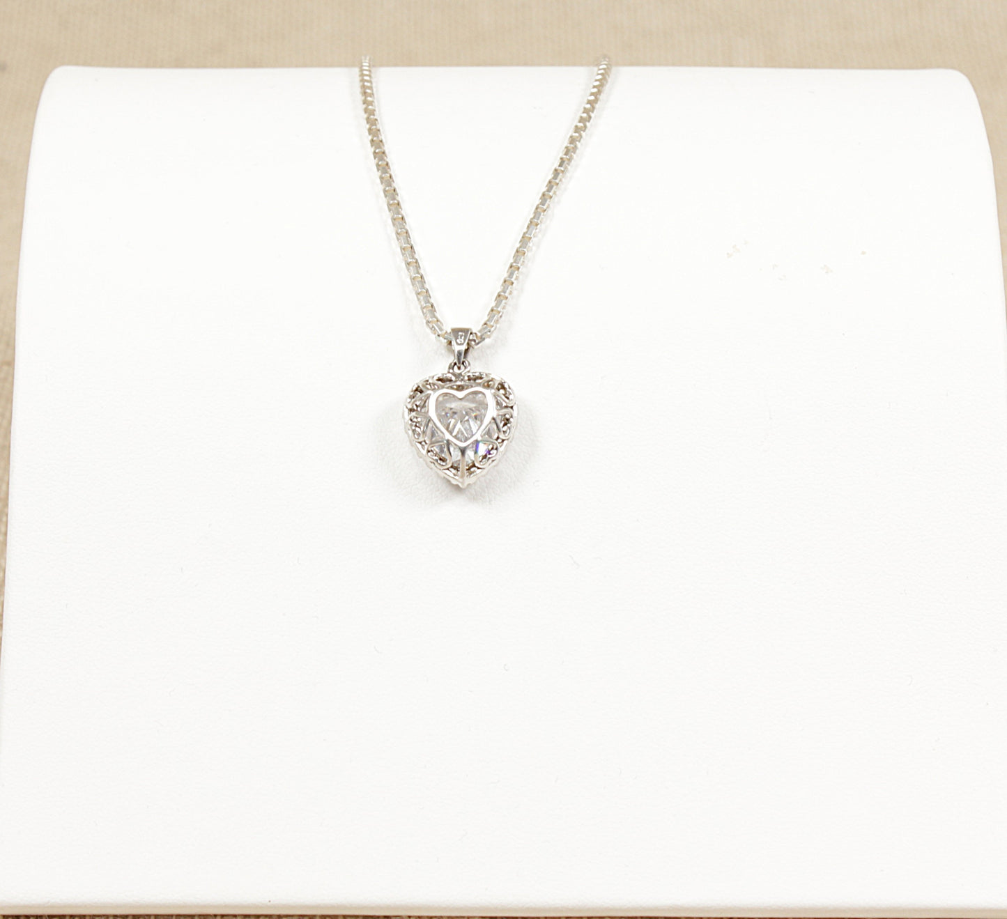 Silver Heart Pendant Necklace