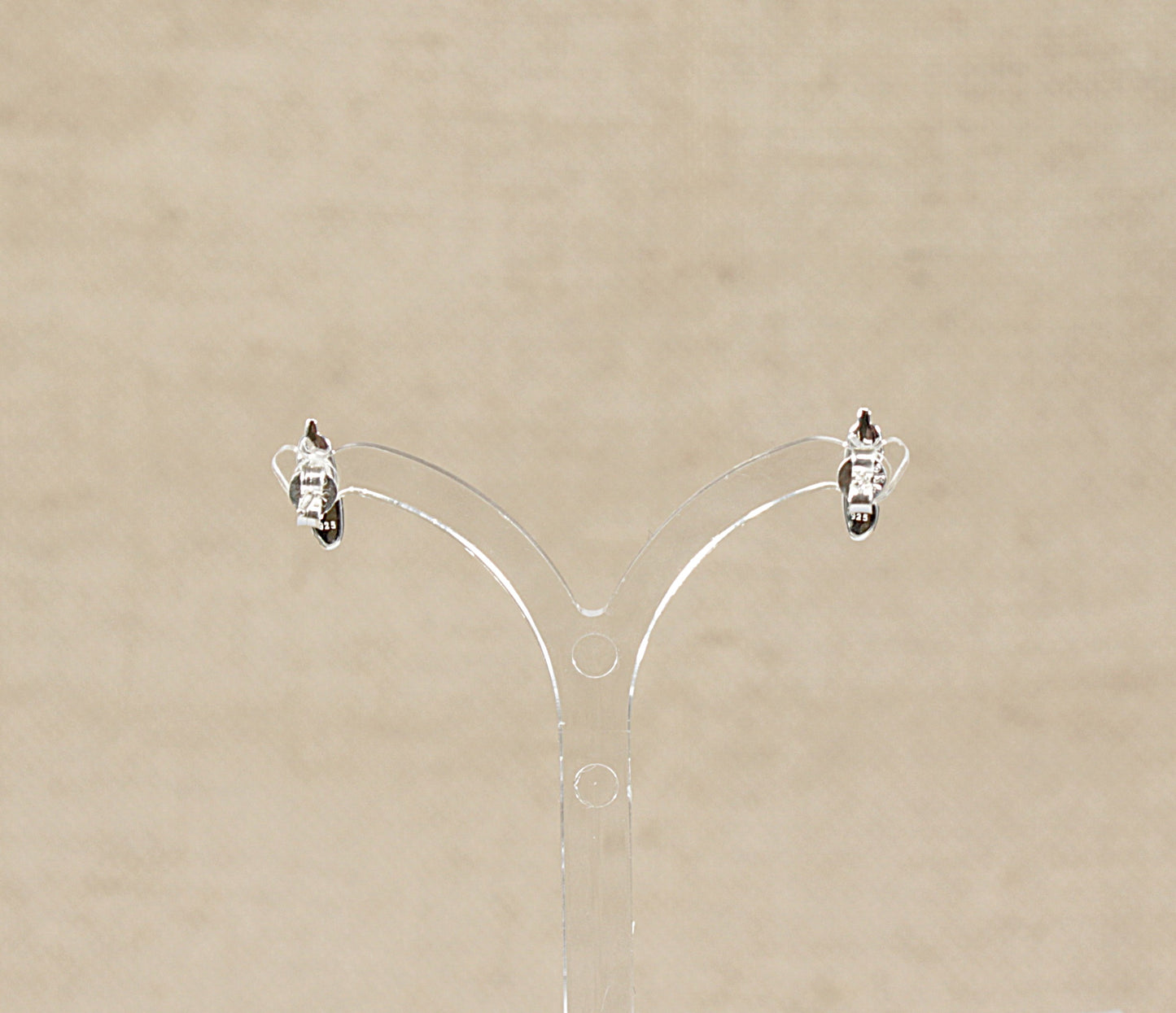 Silver Feather Shape Stud Earrings