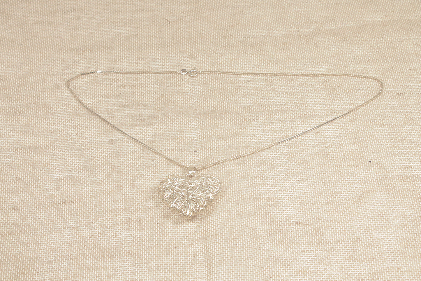 Silver Heart Pendant Necklace