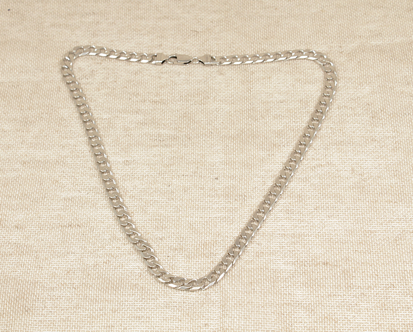 Silver Curb Link Necklace