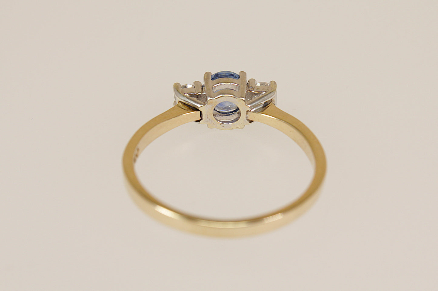 9ct Gold Sapphire and Diamond Trilogy Ring