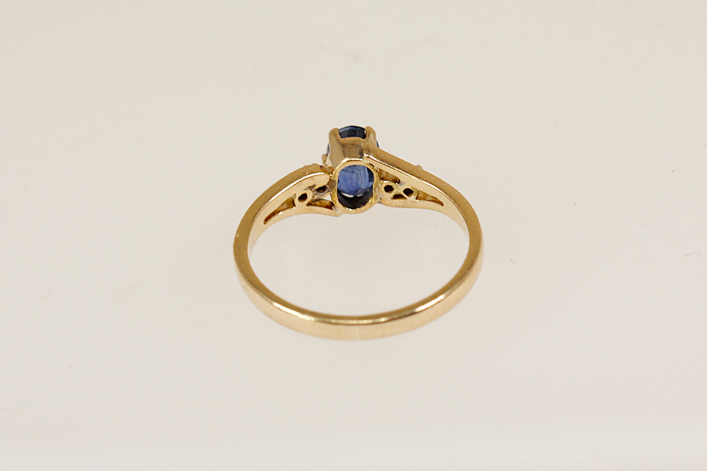18ct Sapphire and Diamond Solitaire Ring