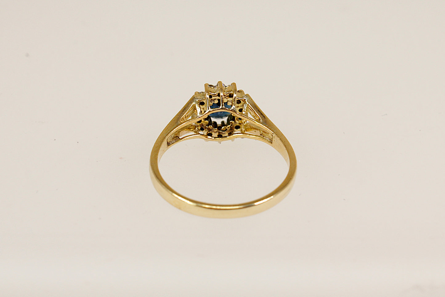 Sapphire and Diamond ‘Diana’ Cluster Ring