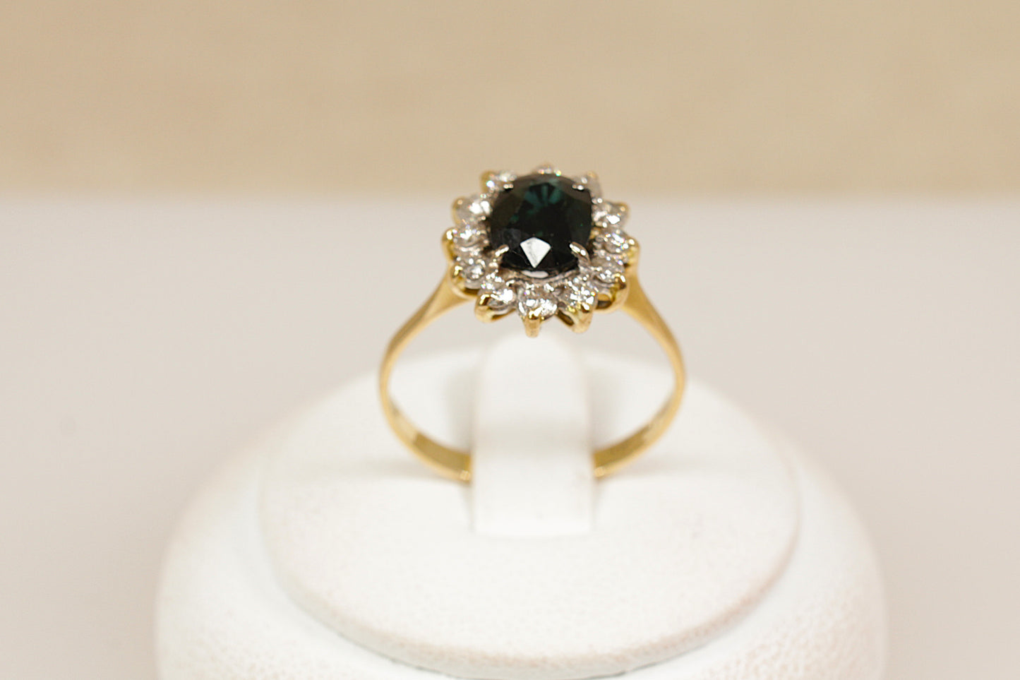 Sapphire and Diamond Classic ‘Diana’ Style Ring
