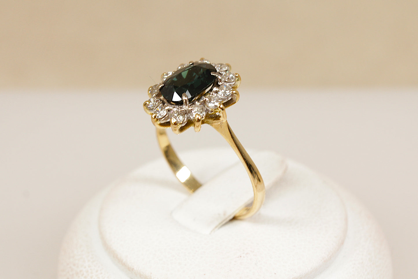 Sapphire and Diamond Classic ‘Diana’ Style Ring