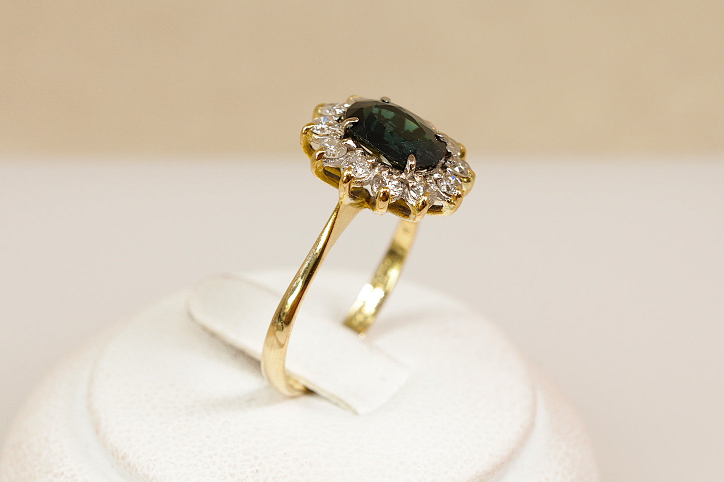 Sapphire and Diamond Classic ‘Diana’ Style Ring