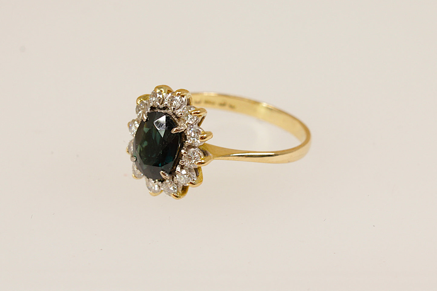 Sapphire and Diamond Classic ‘Diana’ Style Ring