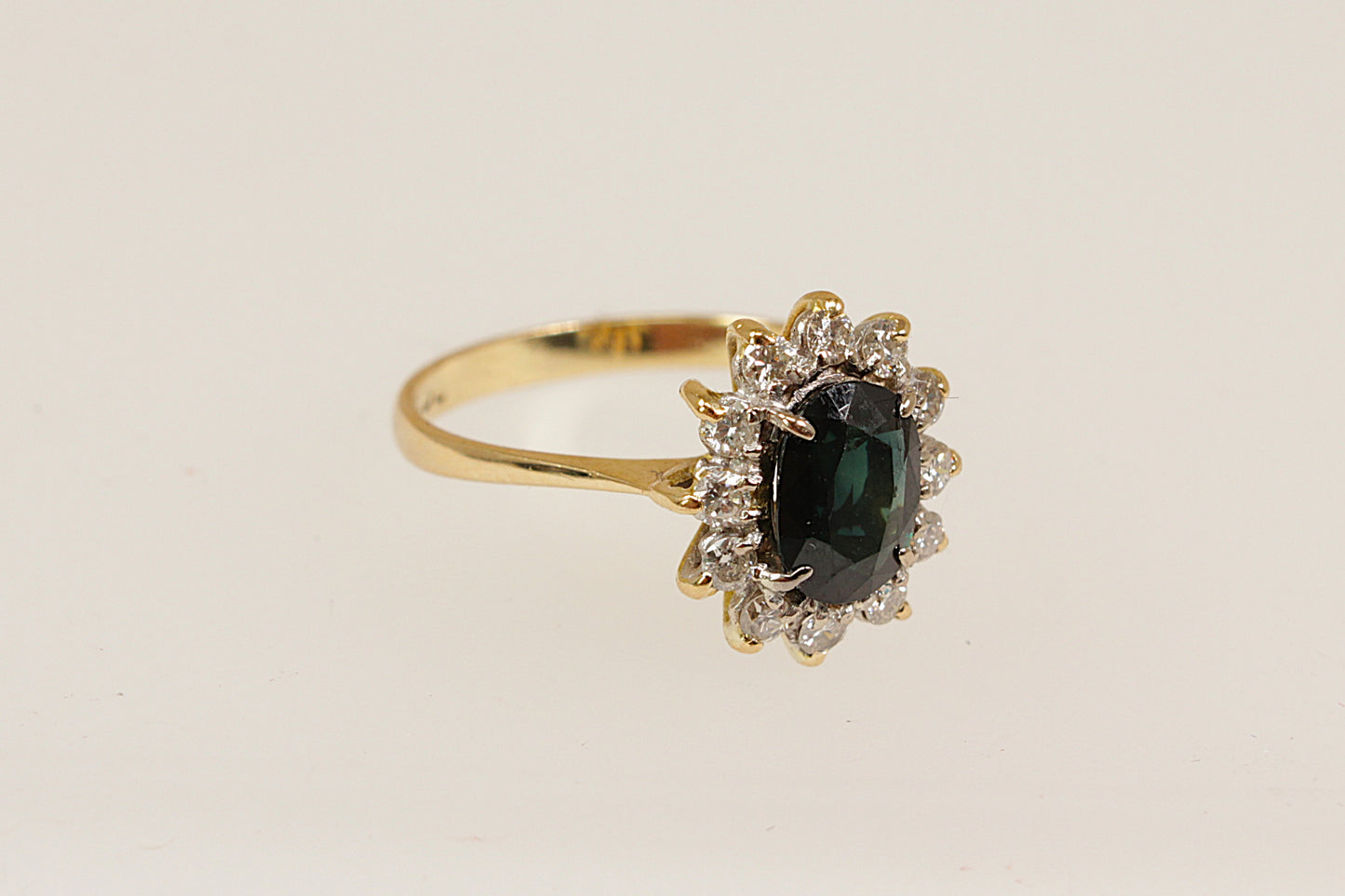 Sapphire and Diamond Classic ‘Diana’ Style Ring