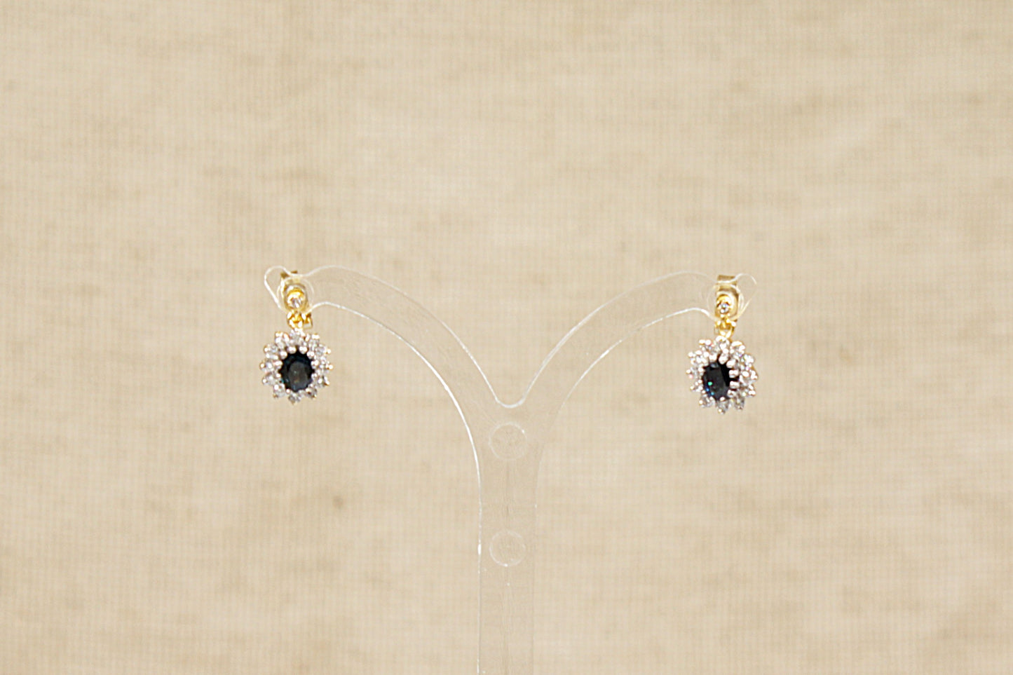 18ct Sapphire & Diamond Drop Earrings