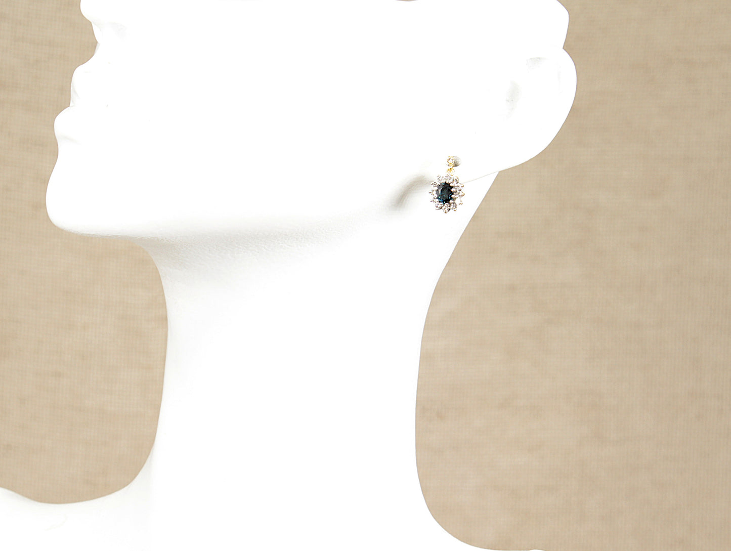 18ct Sapphire & Diamond Drop Earrings