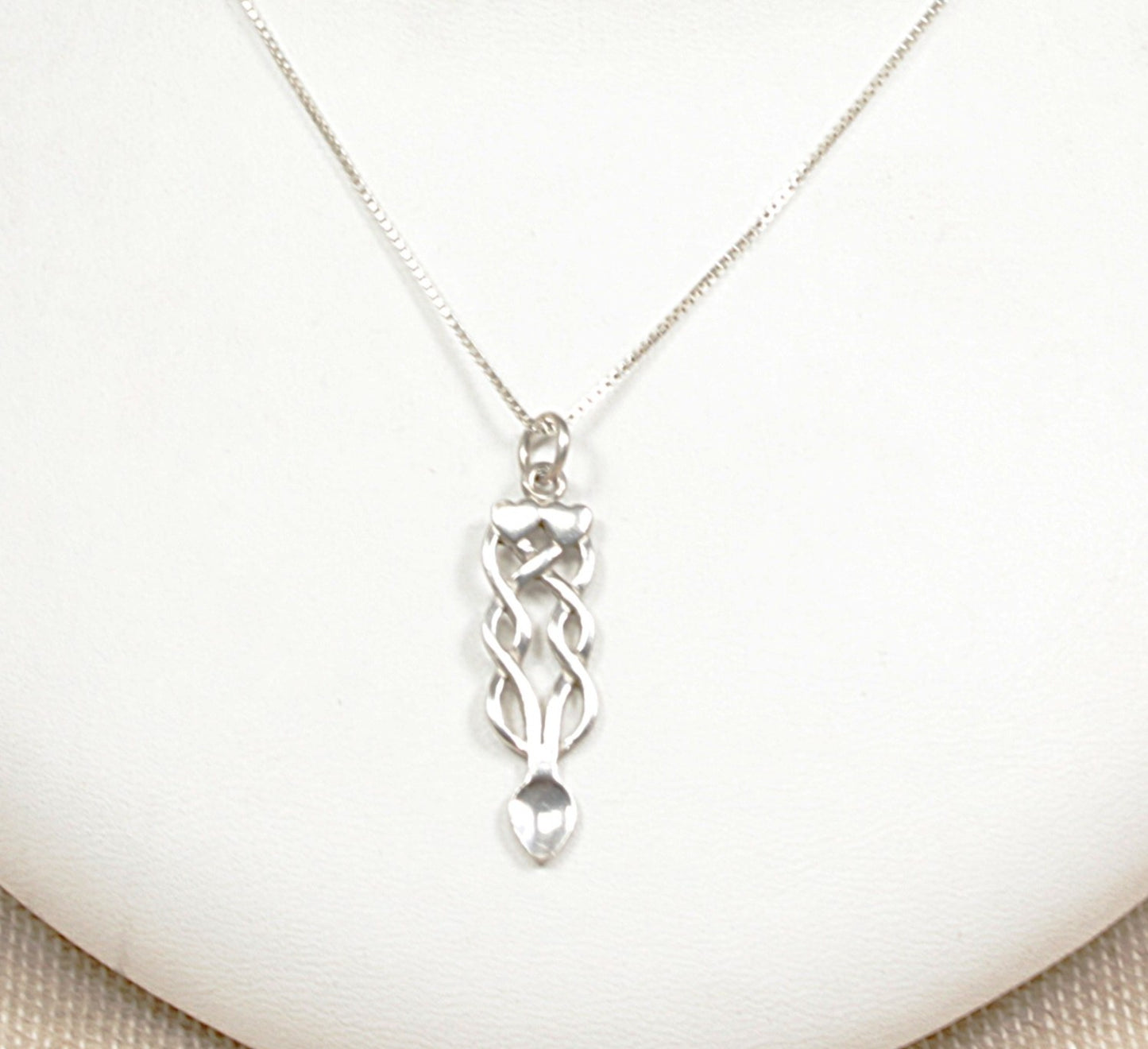 Silver Celtic Knot Pendant and Chain Necklace