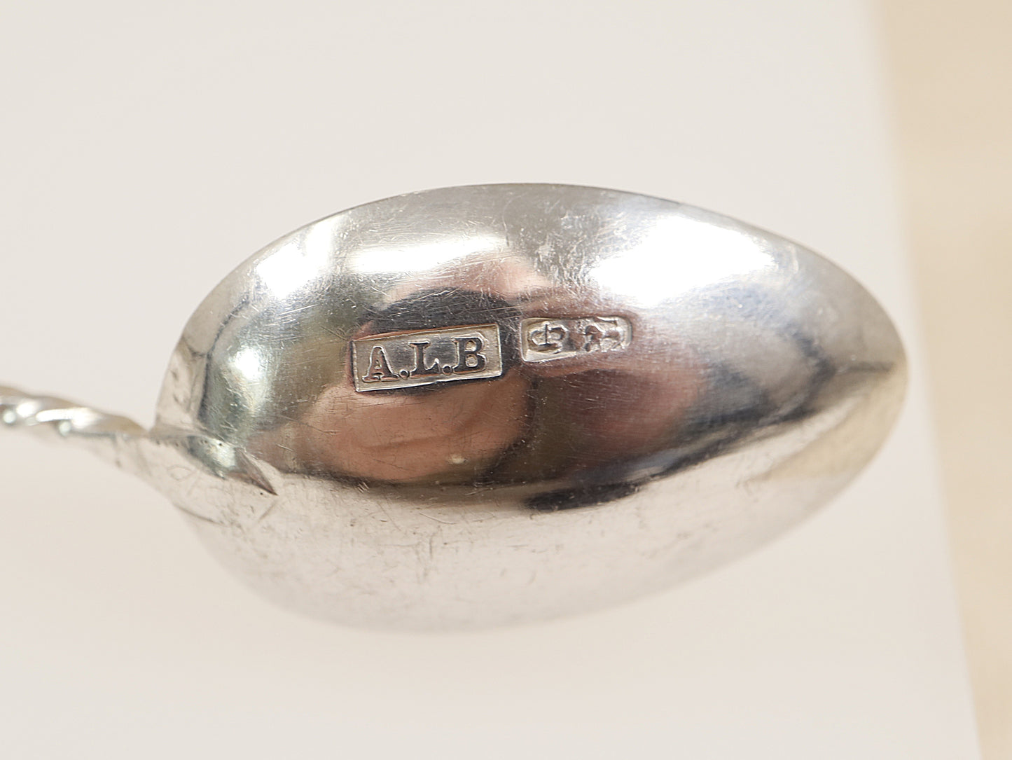 Antique Victorian Silver Teaspoon with a Lemur Finial