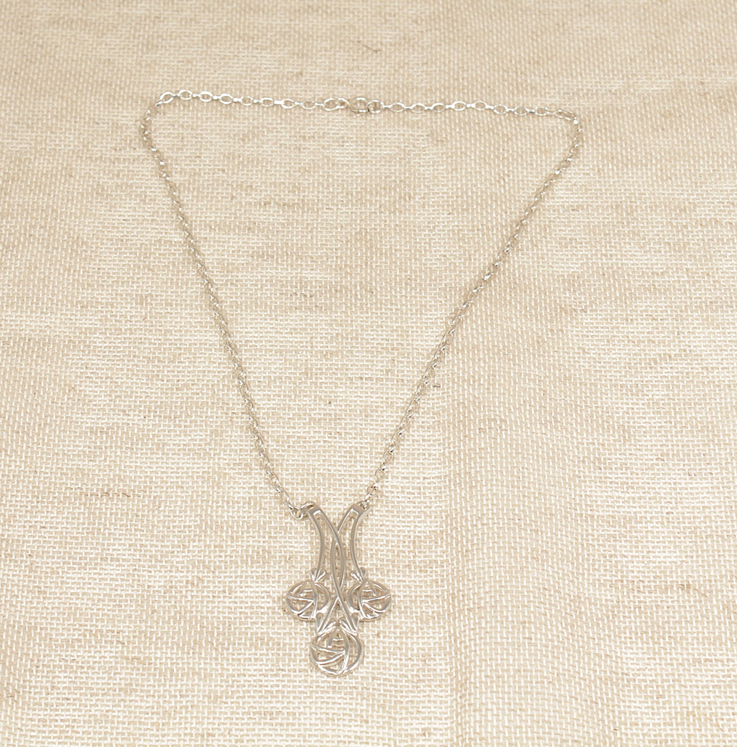 Silver Charles Rennie Mackintosh style Necklet Necklace