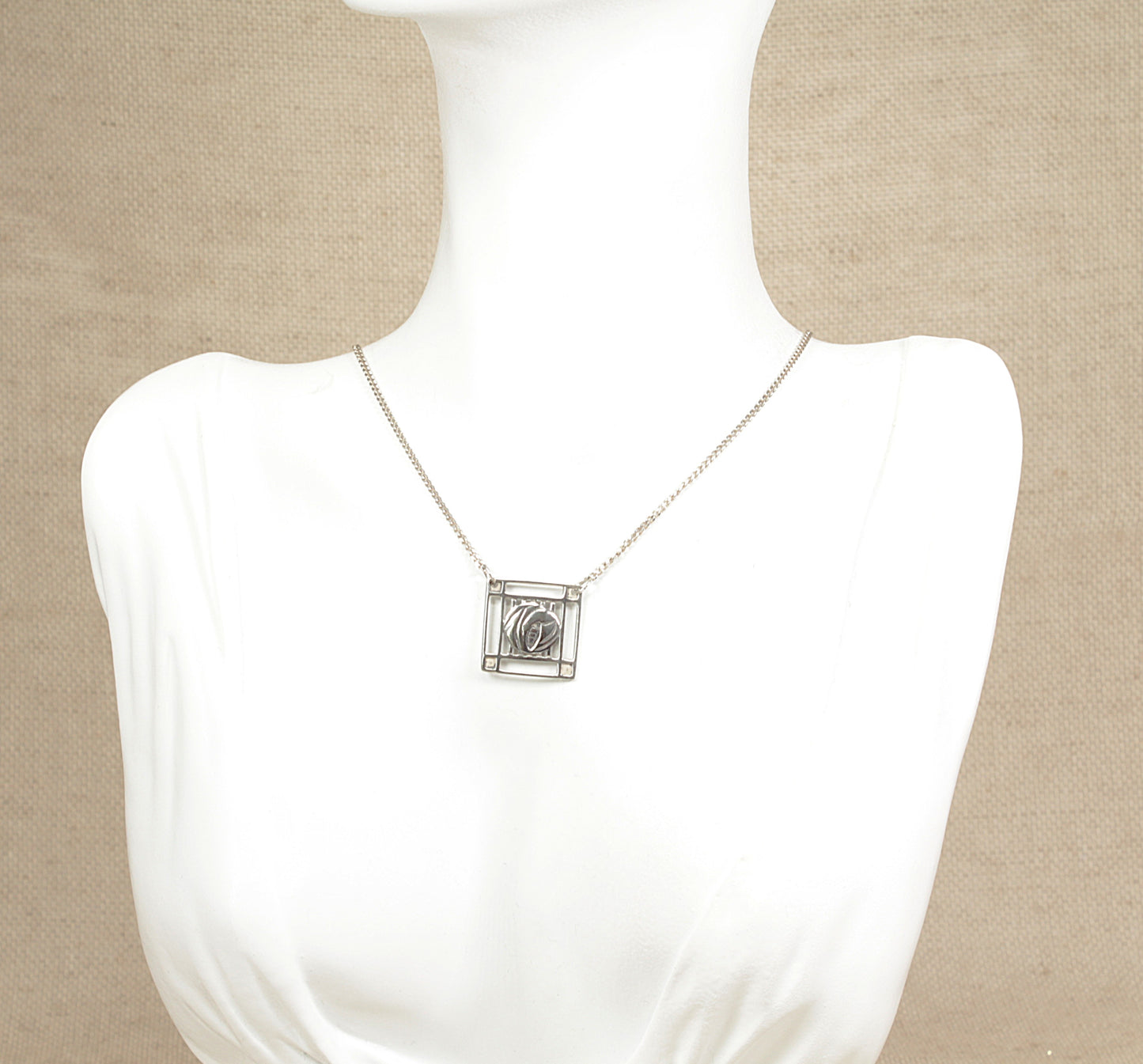 Silver Rennie Mackintosh style Necklet