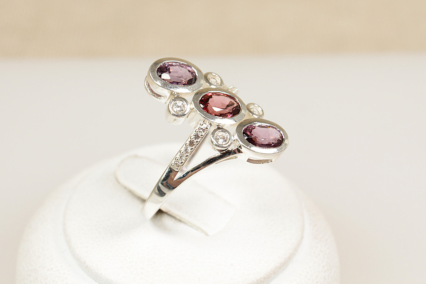 Silver Gemstone set Statement Ring