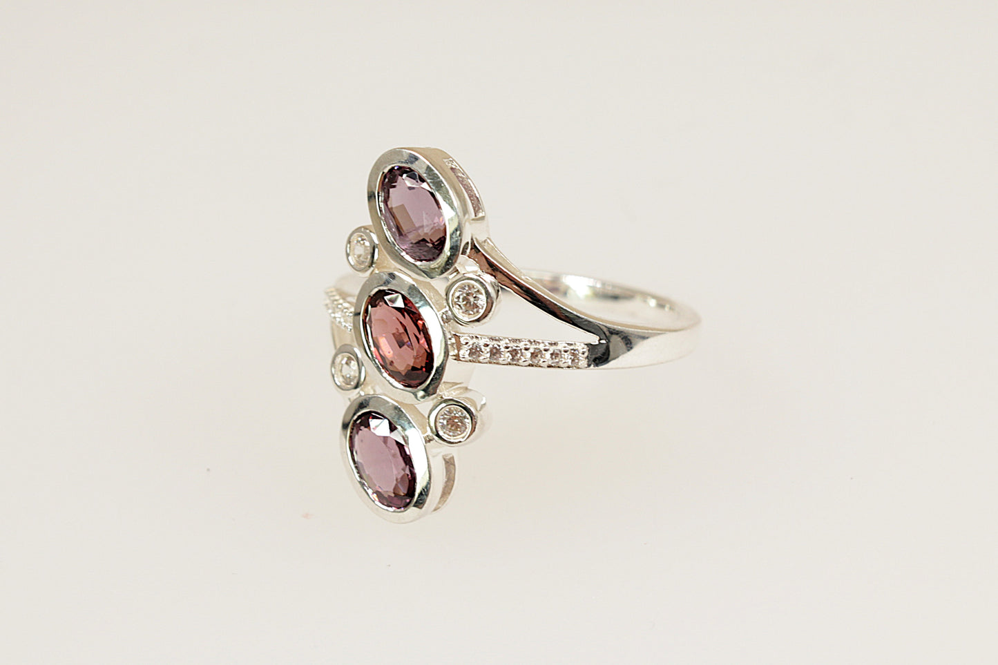 Silver Gemstone set Statement Ring